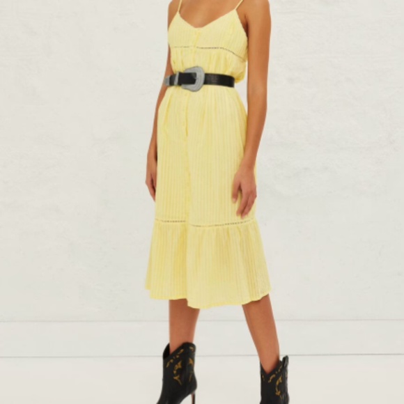 BA&SH Ully gathered striped cotton-gauze midi dress - Picture 1 of 13